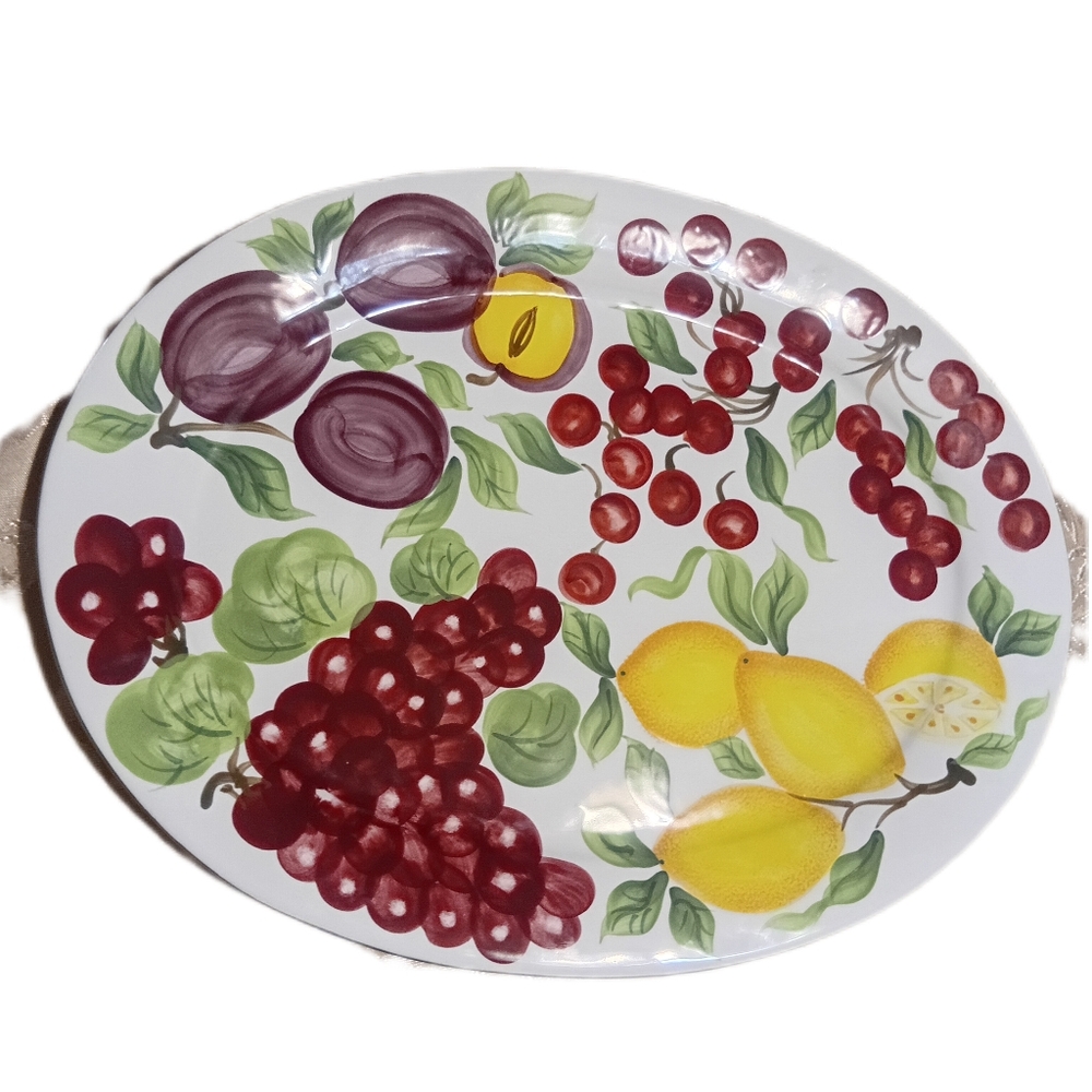 American Atelier Multicolor Fruit Ceramic Platter